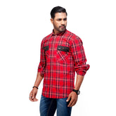 Shirt:Full Sleeve_Trendy Fit_ Check_431#3